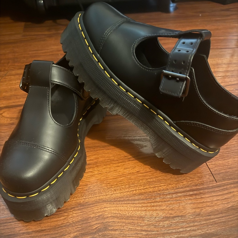 Dr. Martens Black Platform Mary Jane Shoes